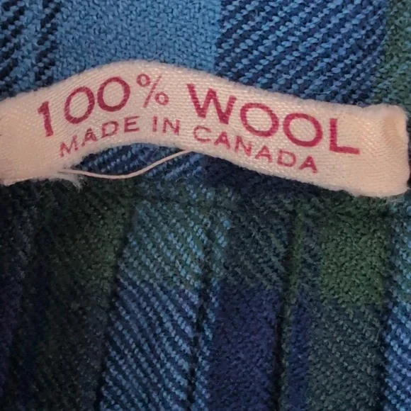 Vintage ALJEAN Canada 100% Wool Plaid Pleated Skirt Fits Size XXS - Picture 12 of 14